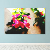Abstrakte Malerei | Frühlingsblumen Leinwanddruck (Insitu (Holzboden))