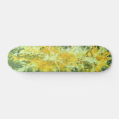 Abstrakte Malerei | Gelbgrün Skateboard (Horizontal)
