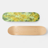 Abstrakte Malerei | Gelbgrün Skateboard (Horizontal)