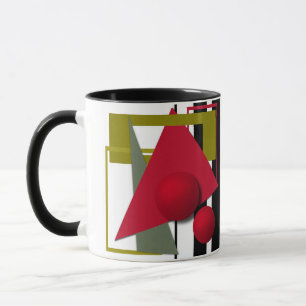 Abstrakte Malerei, geometrische Formen Tasse