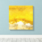 Abstrakte Malerei, gold, weiß, grau, modern Leinwanddruck (Insitu (Holzboden))