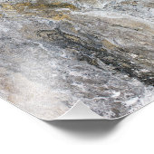 Abstrakte Malerei Grau Schwarz-Gold Weißes Kunstwe Fotodruck (Ecke)