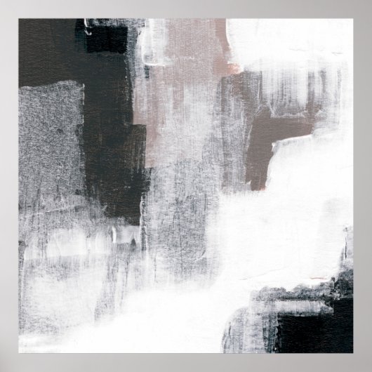 Abstrakte Malerei. Handgemalte trendige Kunstwerke Poster (Vorne)