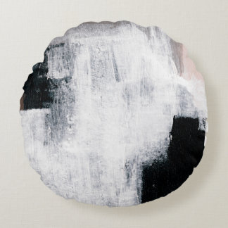 Abstrakte Malerei. Handgemalte trendige Kunstwerke Rundes Kissen