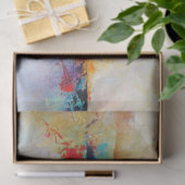 Abstrakte Malerei hell und farbenfroh Seidenpapier (Geschenk)