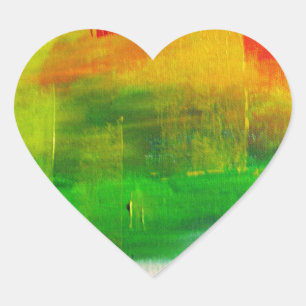 Abstrakte Malerei Herz-Aufkleber