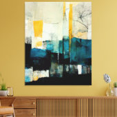 Abstrakte Malerei "Hohe Tiefen". Canvas Print Leinwanddruck (Insitu (Wohnzimmer))
