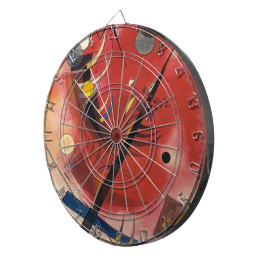 Abstrakte Malerei im Inneren Dartscheibe (Vorderseite rechts)