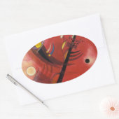 Abstrakte Malerei im Inneren Ovaler Aufkleber (Umschlag)