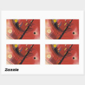 Abstrakte Malerei im Inneren Rechteckiger Aufkleber (Blatt)