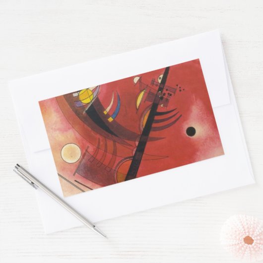 Abstrakte Malerei im Inneren Rechteckiger Aufkleber (Umschlag)