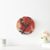 Abstrakte Malerei im Inneren Runde Wanduhr (Zuhause)