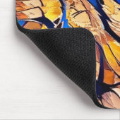 Abstrakte Malerei in heißen Farben Mousepad (Ecke)