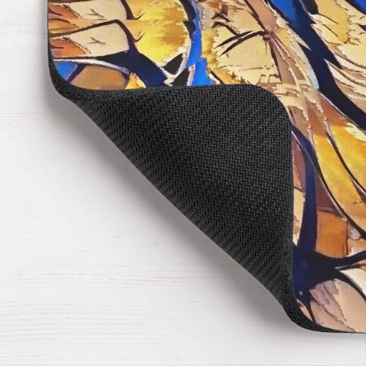 Abstrakte Malerei in heißen Farben Mousepad (Ecke)