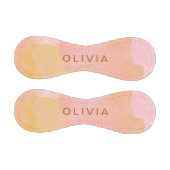 Abstrakte Malerei in Rosa und Gold Baseball (Paneele)