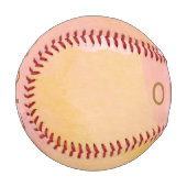 Abstrakte Malerei in Rosa und Gold Baseball (Vorderseite Links)