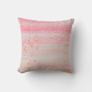 ABSTRAKTE MALEREI IN ROSA UND WEISS4 KISSEN