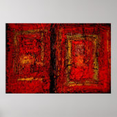 Abstrakte Malerei in Rot-Afrika Print Poster (Vorne)