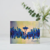 Abstrakte Malerei in Seattle Postkarte (Stehend Vorderseite)