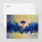 Abstrakte Malerei in Seattle Postkarte (Vorne/Hinten)