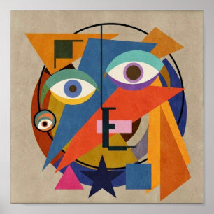 Abstrakte Malerei - Kandinsky Die berühmte geometr Poster