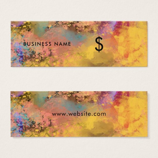 Abstrakte Malerei künstlerischer Art - Preismarke (Vorne & Hinten)