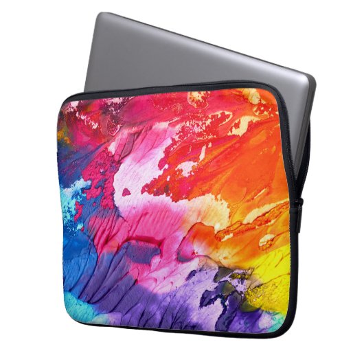 Abstrakte Malerei Laptopschutzhülle (Vorderseite Links)