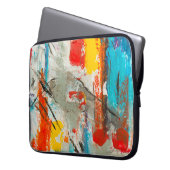 Abstrakte Malerei Laptopschutzhülle (Vorderseite Links)