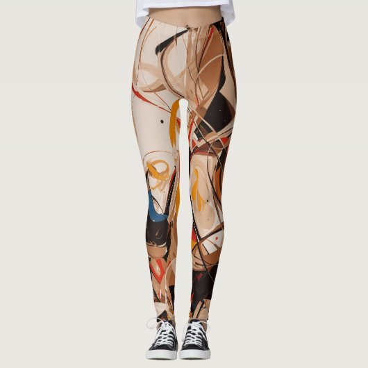 Abstrakte Malerei Leggings (Vorderseite)