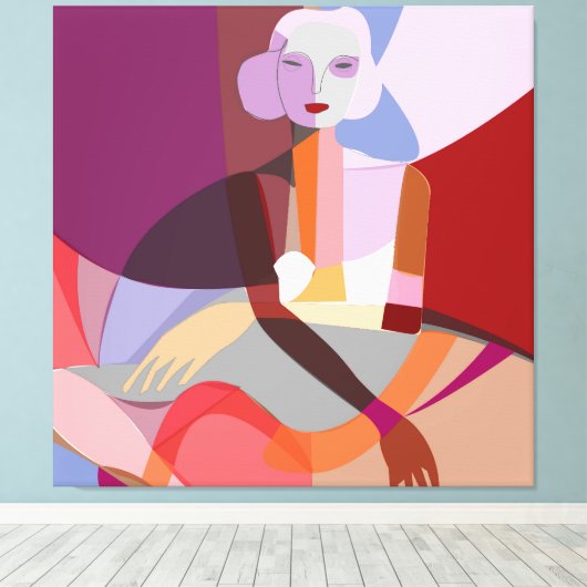 Abstrakte Malerei Leinwanddruck (Insitu (Holzboden))