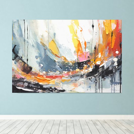 Abstrakte Malerei Leinwanddruck (Insitu (Holzboden))