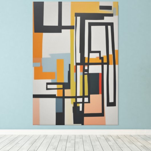 abstrakte Malerei Leinwanddruck (Insitu (Holzboden))