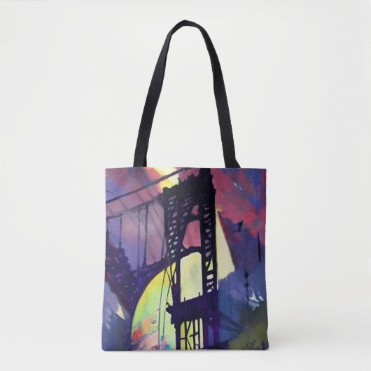 Abstrakte Malerei Manhattan Bridge Tasche (Vorderseite)