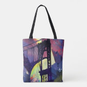 Abstrakte Malerei Manhattan Bridge Tasche (Rückseite)