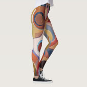 Abstrakte Malerei mit handgefertigter Musik Leggings (Rechts)
