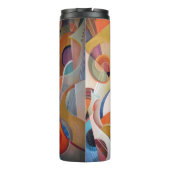 Abstrakte Malerei mit handgefertigter Musik Thermosbecher (Rückseite)