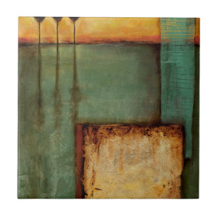 Abstrakte Malerei mit Klavier-Schlüsseln Fliese