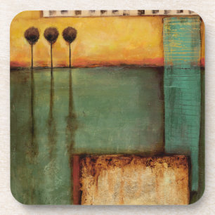 Abstrakte Malerei mit Klavier-Schlüsseln Getränkeuntersetzer