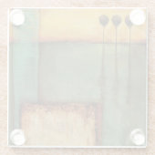 Abstrakte Malerei mit Klaviertasten Glasuntersetzer (Rückseite)