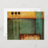 Abstrakte Malerei mit Klaviertasten Postkarte (Vorne/Hinten)