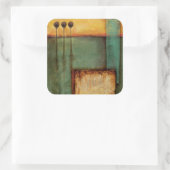 Abstrakte Malerei mit Klaviertasten Quadratischer Aufkleber (Tasche)