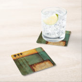 Abstrakte Malerei mit Klaviertasten Rechteckiger Pappuntersetzer (Vor Ort)