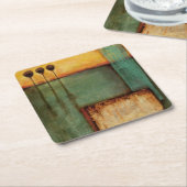 Abstrakte Malerei mit Klaviertasten Rechteckiger Pappuntersetzer (angewinkelt)