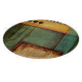 Abstrakte Malerei mit Klaviertasten Schneidebrett (Ecke)