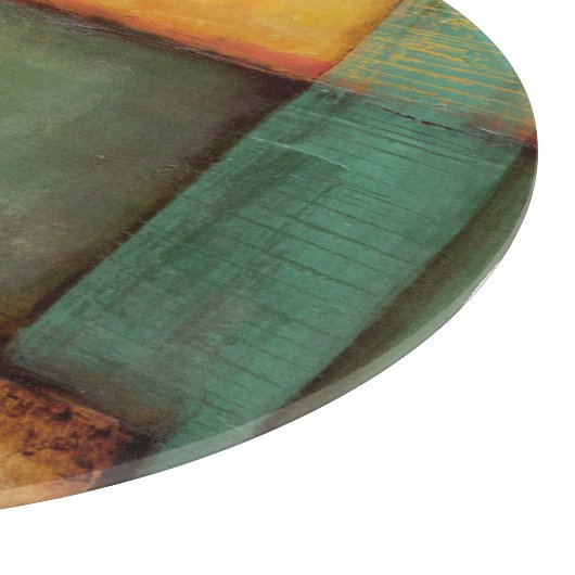 Abstrakte Malerei mit Klaviertasten Schneidebrett (Ecke)