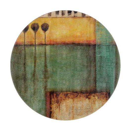 Abstrakte Malerei mit Klaviertasten Schneidebrett (Vorderseite)