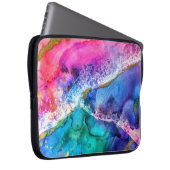 Abstrakte Malerei mit mehrfarbigem goldfarbenem Ac Laptopschutzhülle (Vorne Rechts)