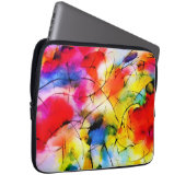 Abstrakte Malerei mit Regenbogenfarben Laptopschutzhülle (Vorne Rechts)