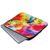 Abstrakte Malerei mit Regenbogenfarben Laptopschutzhülle (Vorne Knopf)