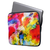 Abstrakte Malerei mit Regenbogenfarben Laptopschutzhülle (Vorderseite Links)